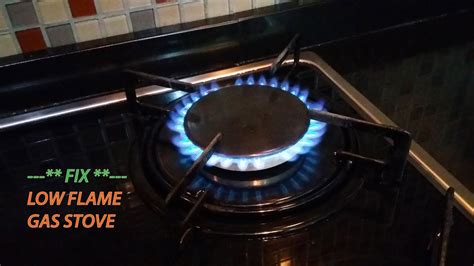 low flame on gas fireplace